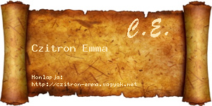 Czitron Emma névjegykártya